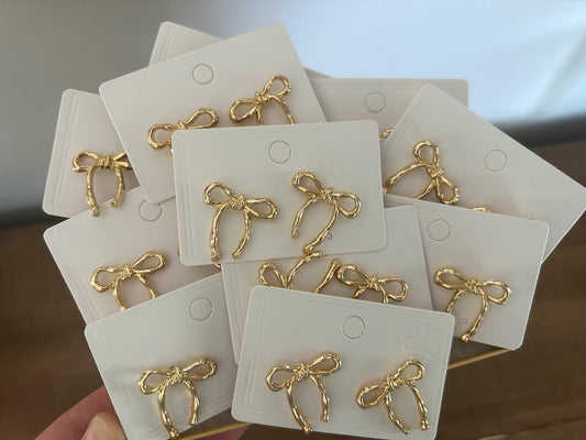 Gold Bow Earrings